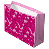 Kunstdebloem - magenta op roze groot cadeauzakje (Voorkant Gekanteld)