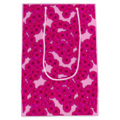 Kunstdebloem - magenta op roze medium cadeauzakje (Achterkant)