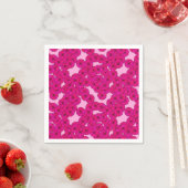 Kunstdebloem - magenta op roze servetten (Insitu)