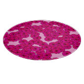 Kunstdebloem - magenta op roze snijplank (Hoek)