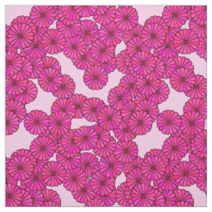 Kunstdebloem - magenta op roze stof