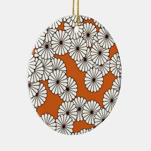 Kunstdebloem - roestroom keramisch ornament (Rechts)