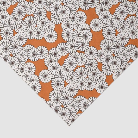 Kunstdebloem - roestroom tissuepapier (Detail)