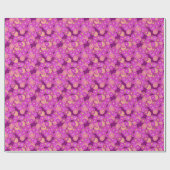 Kunstdebloem - schoppen van violet, koraal cadeaupapier (Vlak)