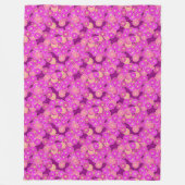 Kunstdebloem - schoppen van violet, koraal fleece deken (Voorkant)