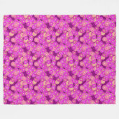 Kunstdebloem - schoppen van violet, koraal fleece deken (Voorkant (Horizontaal))