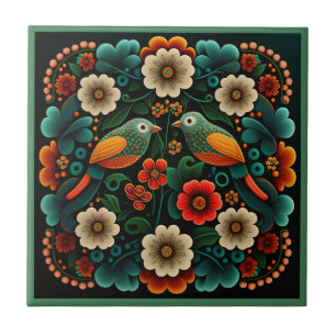 Kunstdebloem, tegel, van keramische stoffen, van d tegeltje