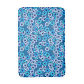 Kunstdebloem - tinten blauw badmat (Voorkant Verticaal)