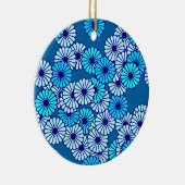 Kunstdebloem - tinten blauw keramisch ornament (Rechts)