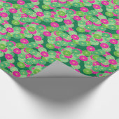 Kunstdebloem - tinten groen, fuchsie cadeaupapier (Hoek)
