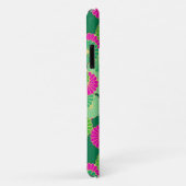 Kunstdebloem - tinten groen, fuchsie Case-Mate iPhone case (Achterkant/rechts)