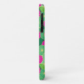 Kunstdebloem - tinten groen, fuchsie Case-Mate iPhone case (Achterkant/links)
