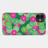 Kunstdebloem - tinten groen, fuchsie Case-Mate iPhone case (Achterkant (horizontaal))