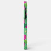 Kunstdebloem - tinten groen, fuchsie Case-Mate iPhone case (Achterkant/links)