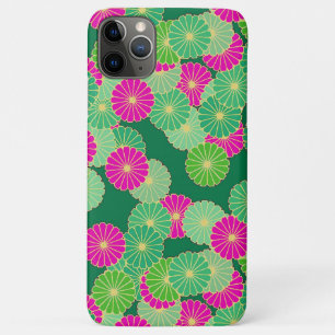 Kunstdebloem - tinten groen, fuchsie iPhone 11 pro max hoesje