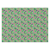 Kunstdebloem - tinten groen, fuchsie tafelkleed (Voorkant (Horizontaal))