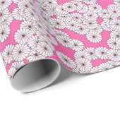 Kunstdebloem - wit op roze cadeaupapier (Rol Hoek)