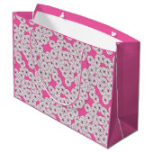 Kunstdebloem - wit op roze groot cadeauzakje (Achterkant Gekanteld)