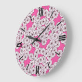 Kunstdebloem - wit op roze grote klok (Hoek)