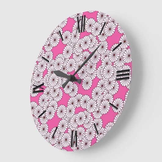 Kunstdebloem - wit op roze grote klok (Hoek)