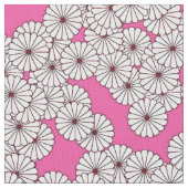 Kunstdebloem - wit op roze stof (Close Up)