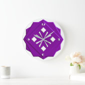 Kunstdeco-amethyst paars geometrisch patroon grote klok (Huis)