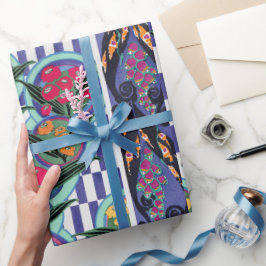  kunstdeco & art nouveau patroon wrapping pa cadeaupapier