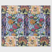 kunstdeco & art nouveau patroon wrapping pa cadeaupapier (Vlak)