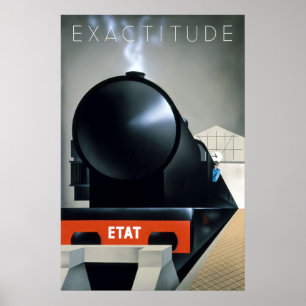  kunstdeco Black-stoamlocomotief Poster