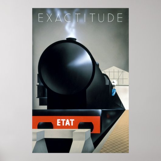 kunstdeco Black-stoamlocomotief Poster (Voorkant)