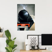kunstdeco Black-stoamlocomotief Poster (Thuiskantoor)