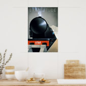kunstdeco Black-stoamlocomotief Poster (Keuken)