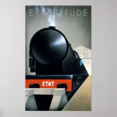 kunstdeco Black-stoamlocomotief Poster (Voorkant)