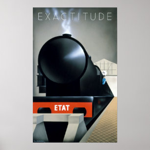  kunstdeco Black-stoamlocomotief Poster