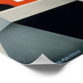  kunstdeco Black-stoamlocomotief Poster (Hoek)