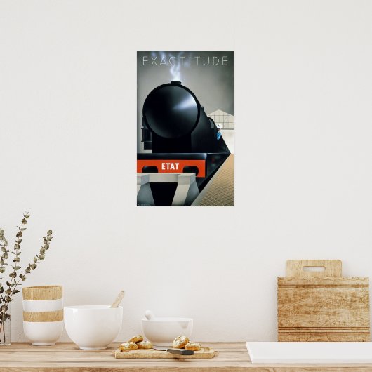 kunstdeco Black-stoamlocomotief Poster (Keuken)