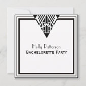  kunstdeco Blk Wit Lijst #1 SQ Bachelorette Kaart (Voorkant)