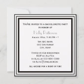  kunstdeco Blk Wit Lijst #2 SQ Bachelorette Kaart (Achterkant)