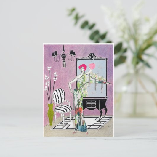 Kunstdeco-Briefkaart—Oorspronkelijk schilderen Briefkaart (Staand voorkant)