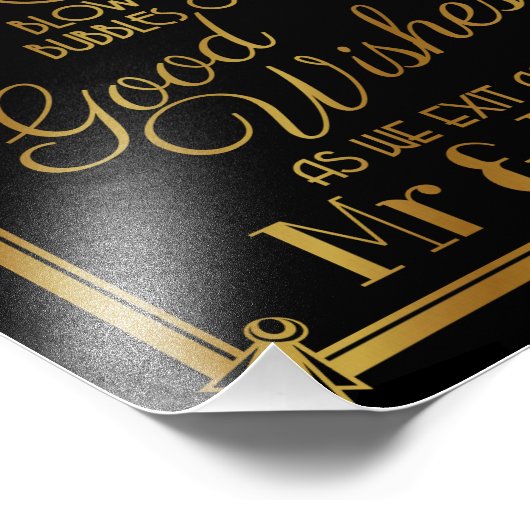 kunstdeco, bruiloft-bubble-poster voor bruiloft, foto afdruk (Hoek)