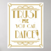 Kunstdeco dansende bruiloft van 20 in het kader va poster (Voorkant)