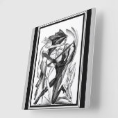 Kunstdeco "dansers" uit 1920 vierkante klok (Hoek)