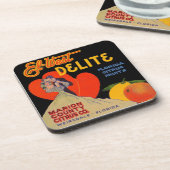 Kunstdeco El-West Delite Florida Citrus Fruit uit  Bier Onderzetter (Linkerzijde)