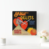 Kunstdeco El-West Delite Florida Citrus Fruit uit  Vierkante Klok (Huis)