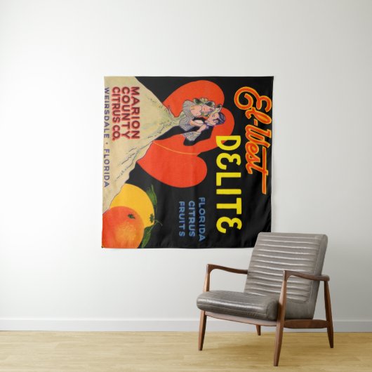 Kunstdeco El-West Delite Florida Citrus Fruit uit  Wandkleed (In Situ (horizontaal))