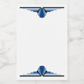 Kunstdeco-element in blauw voedseletiket voedselcontainer etiket (Enkel label)