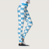 Kunstdeco-element in blauwe blauwgroen Leggings (Rechts)
