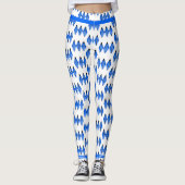 Kunstdeco-element in blauwe Leggings (Voorkant)