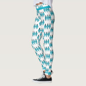 Kunstdeco-element in blauwgroen groene Leggings (Links)