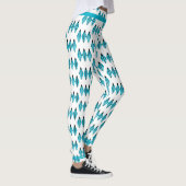 Kunstdeco-element in blauwgroen groene Leggings (Rechts)